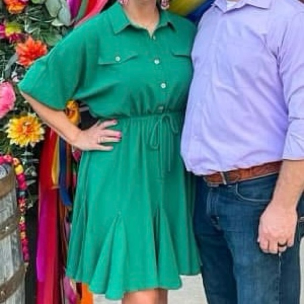 Green Belted Dress